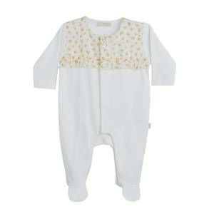 NEW BABY GI baby girl's fruity pearl footie in white/yellow
